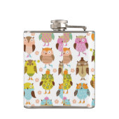 鳥が付いているパターン フラスク (裏面)