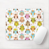 鳥が付いているパターン マウスパッド (マウス)