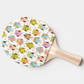 鳥が付いているパターン 卓球ラケット (横)