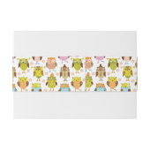 鳥が付いているパターン 招待状ベリーバンド (裏面例)