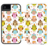 鳥が付いているパターン INCIPIO iPhoneウォレットケース (フォリオ Open)