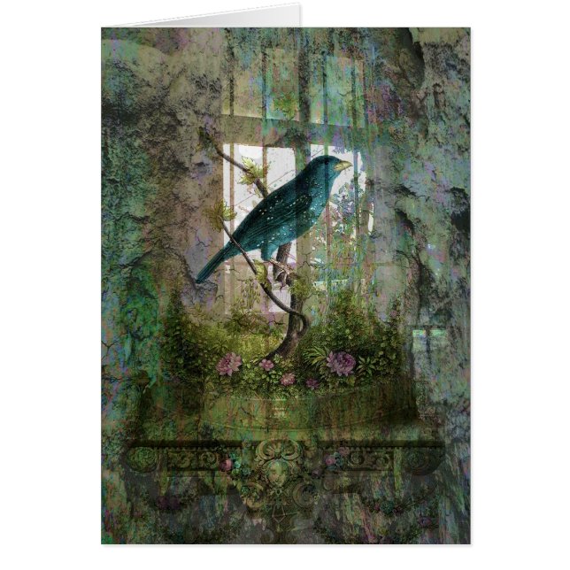 鳥が付いている屋内庭 (正面)