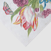 鳥が付いている旧式なチューリップの花束 薄葉紙 (詳細)