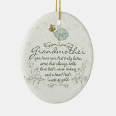 鳥が付いている祖母の詩 セラミックオーナメント (右)