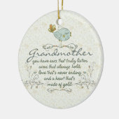 鳥が付いている祖母の詩 セラミックオーナメント (左)