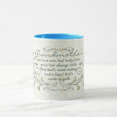 鳥が付いている祖母の詩 マグカップ (中央)