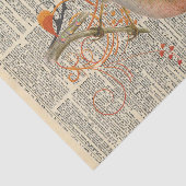 鳥が切り離されるヴィンテージ新聞 薄葉紙 (詳細)