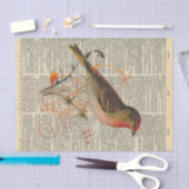 鳥が切り離されるヴィンテージ新聞 薄葉紙 (クラフト)