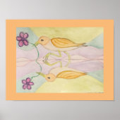 鳥が反射する ポスター (正面)