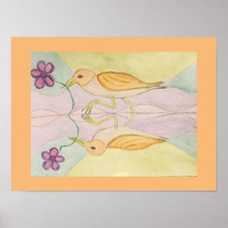 鳥が反射する ポスター