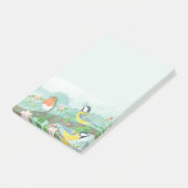 鳥が咲く木の枝で歌う ポストイット (アングル)