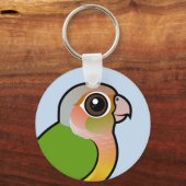 鳥が多いパイナップルの緑の生意気なコンキュア キーホルダー (正面)