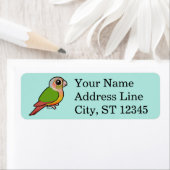 鳥が多いパイナップルの緑の生意気なコンキュア ラベル (インサイチュ)