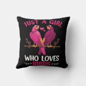 鳥が大好きな女の子 クッション (裏面)