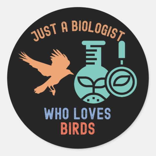 鳥が好きなただの生物学者 ラウンドシール (正面)