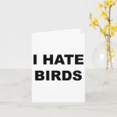 鳥が嫌いと書かれたTシャツ 面白い反鳥類主義 - カード (黄色い花)