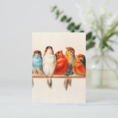 鳥が座かわいらしって静か ポストカード (スタンド正面)