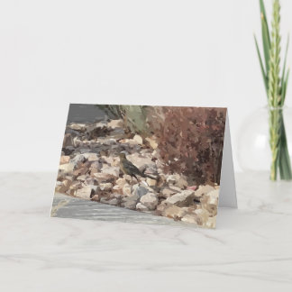 鳥が折り畳んだグリーティングカード カード