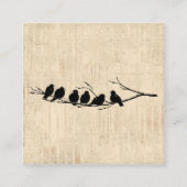 鳥が木の枝に登る鳥の鳥のヴィンテージ エンクロージャーカード (正面)
