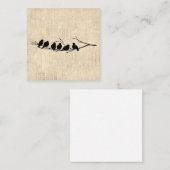 鳥が木の枝に登る鳥の鳥のヴィンテージ エンクロージャーカード (正面/裏面)