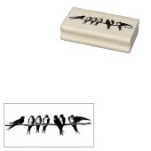 鳥が枝にヴィンテージラバーアートスタンプ ラバースタンプ (押印)