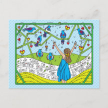 鳥が歌うように歌う_葉書