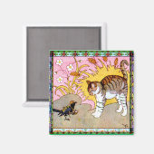 鳥が猫に出会う マグネット (正面/裏面)