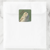 鳥が私に小さな茶色の雀スマイルを作る スクエアシール (バッグ)