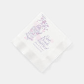 鳥が結婚飲むのは紫の結婚したナプキン 縁ありカクテルナプキン (角)