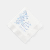 鳥が結婚飲むのは青い結婚したナプキン 縁ありカクテルナプキン (角)