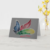 鳥が群がる カード (黄色い花)