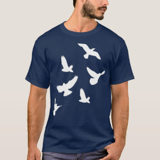 鳥が群がる Tシャツ
