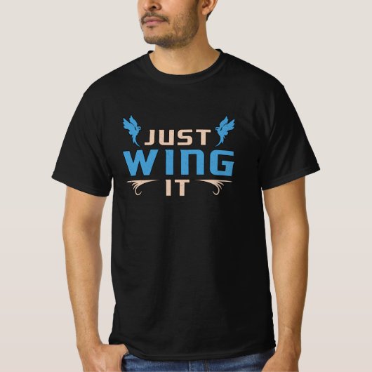 鳥が羽ばたきしているのを見て鳥の鳥観察 Tシャツ (正面)