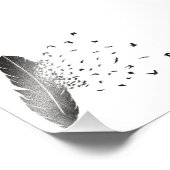 鳥が羽を爆発 フォトプリント            (角)