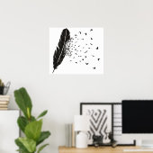 鳥が羽を爆発 ポスター (ホームオフィス)