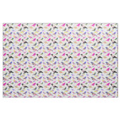 鳥が花カラフル束のシックな花柄 ファブリック (ヤード)