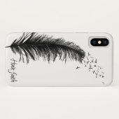 鳥が飛ぶ黒い羽 Case-Mate iPhoneケース (裏面(横))