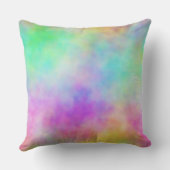 鳥が飛行中の地上に描数々のかれる クッション (裏面)