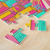 鳥が高鮮やかく舞う ジグソーパズル (側面)