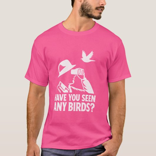鳥が鳥を見張っている野鳥観察を見たか Tシャツ (正面)