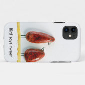鳥が 'さえずり' を言う 愛の鳥 スパークルレッド 陶器 Case-Mate iPhoneケース (裏面(横))