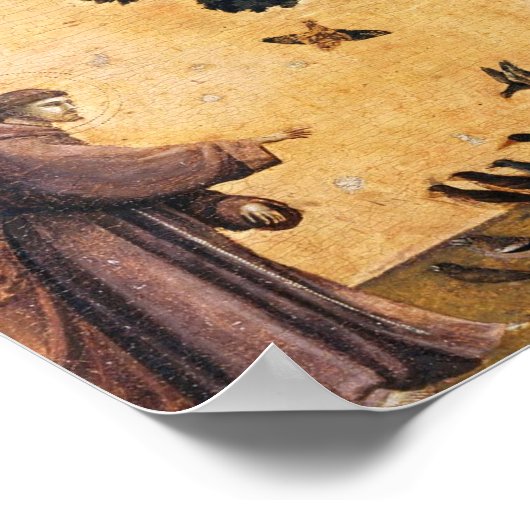 鳥たちに説教するアッシジの聖フランシス ポスター (角)