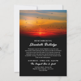 鳥たちの朝の追悼　死没記念日 招待状