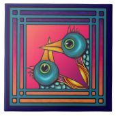 鳥たち タイル (正面)