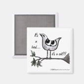 鳥だ…猫だ！ – 光学錯覚 マグネット (正面/裏面)