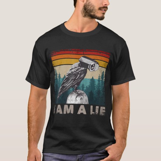 鳥ではない実在マーチ鳥ミーム監視IはA Tシャツ (正面)