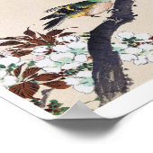 鳥とさくらんぼの花今尾渓念 ポスター (角)