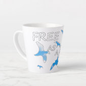 鳥として自由2 カフェラテマグ (左アングル)