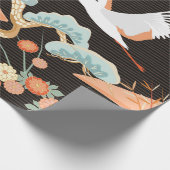 鳥とのシームレスなパターン。クレーン。ヘロン。ジャパネス ラッピングペーパー (角)