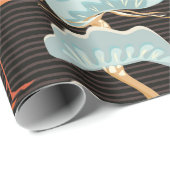 鳥とのシームレスなパターン。クレーン。ヘロン。ジャパネス ラッピングペーパー (ロールコーナー)